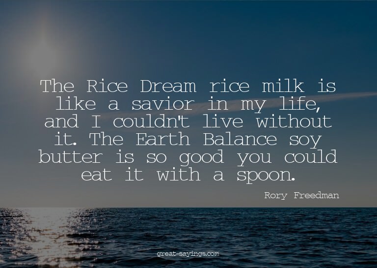 The Rice Dream rice milk is like a savior in my life, a