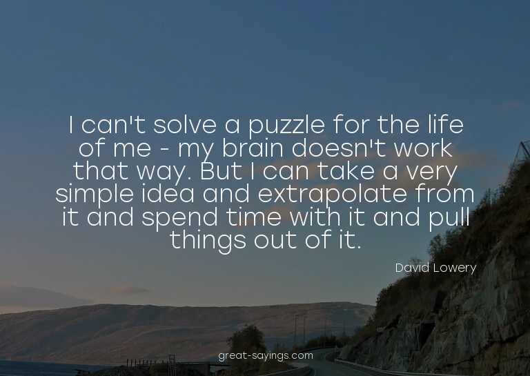 I can't solve a puzzle for the life of me - my brain do