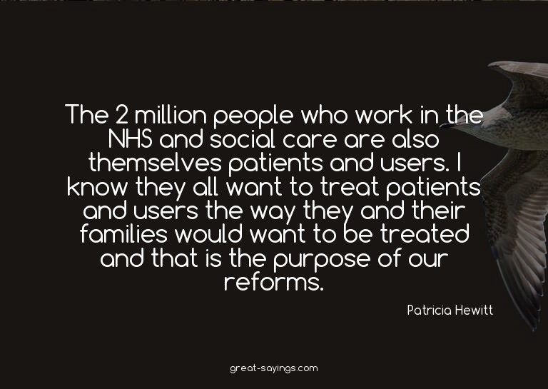 The 2 million people who work in the NHS and social car