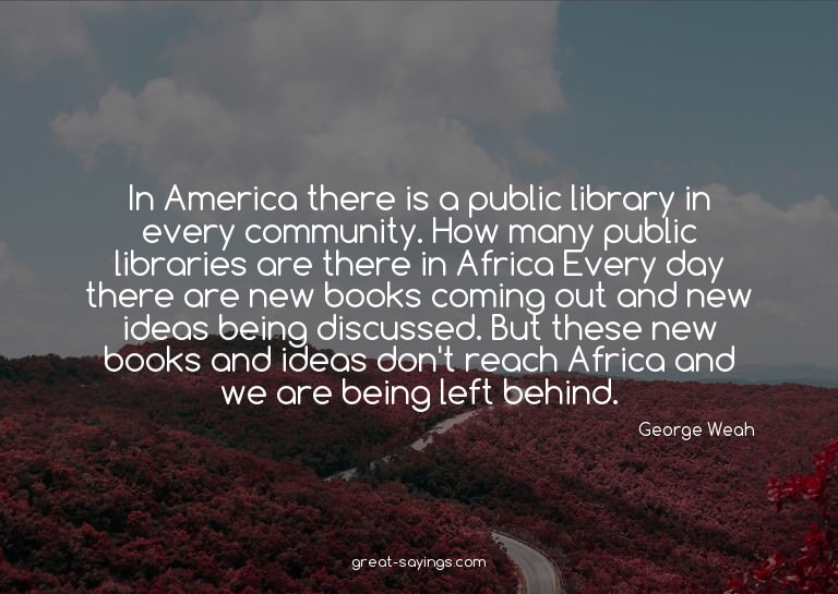 In America there is a public library in every community