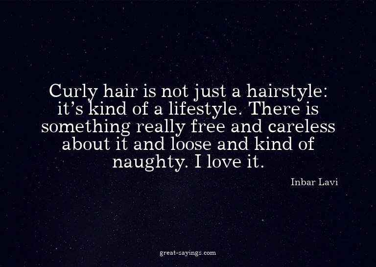 Curly hair is not just a hairstyle: it's kind of a life