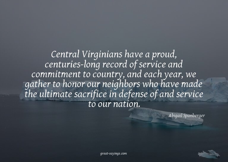 Central Virginians have a proud, centuries-long record