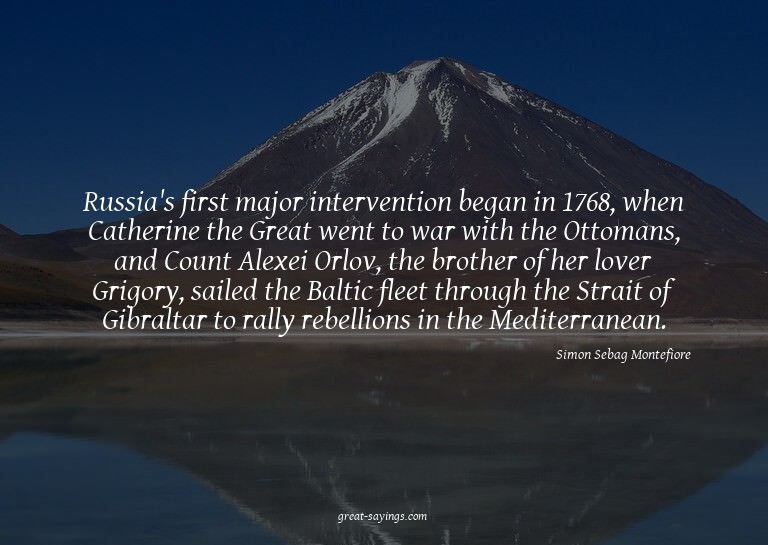 Russia's first major intervention began in 1768, when C