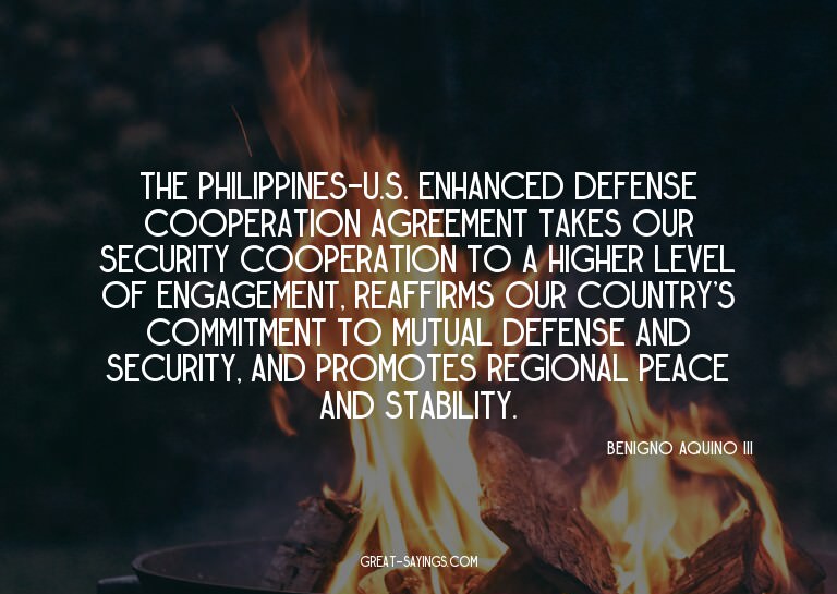 The Philippines-U.S. Enhanced Defense Cooperation Agree