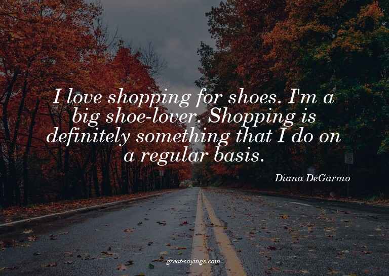 I love shopping for shoes. I'm a big shoe-lover. Shoppi