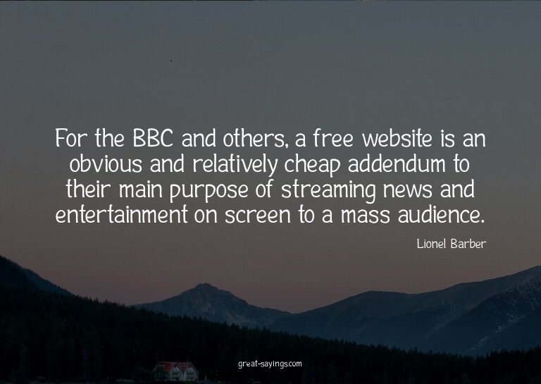 For the BBC and others, a free website is an obvious an