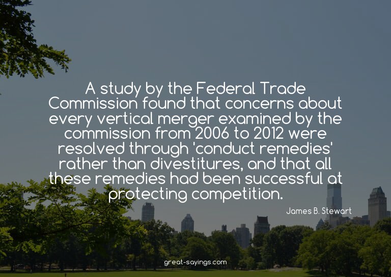 A study by the Federal Trade Commission found that conc