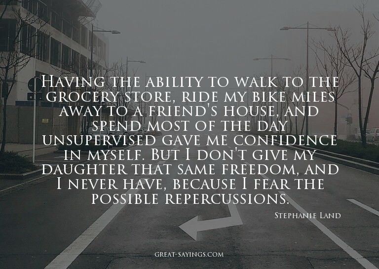 Having the ability to walk to the grocery store, ride m
