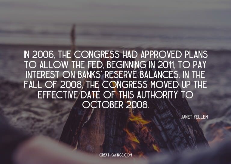 In 2006, the Congress had approved plans to allow the F