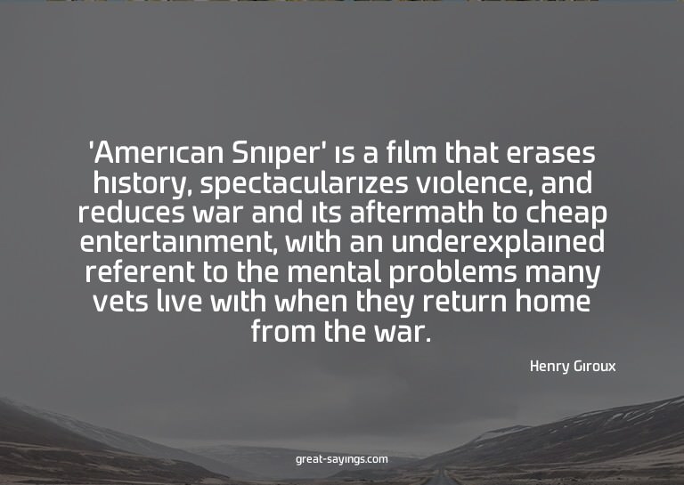 'American Sniper' is a film that erases history, specta