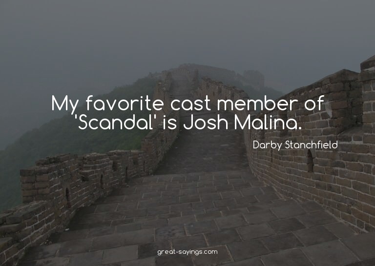 My favorite cast member of 'Scandal' is Josh Malina.

