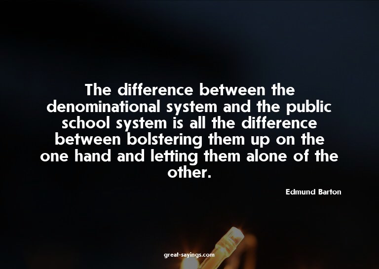 The difference between the denominational system and th