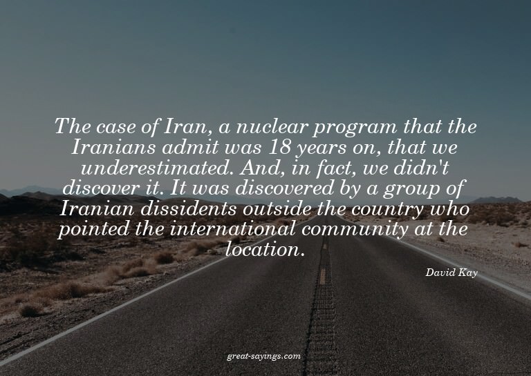 The case of Iran, a nuclear program that the Iranians a