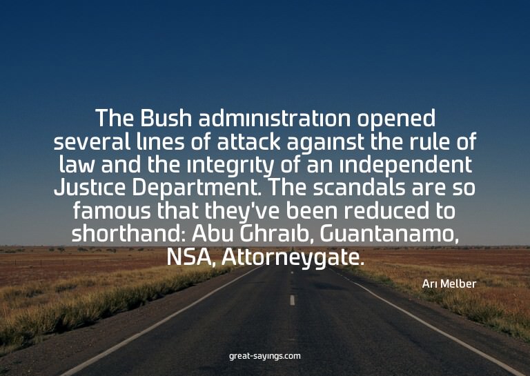 The Bush administration opened several lines of attack