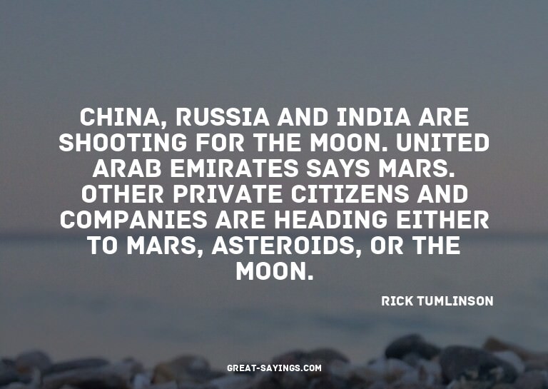 China, Russia and India are shooting for the Moon. Unit