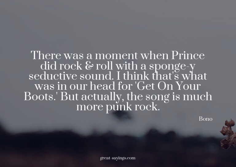 There was a moment when Prince did rock & roll with a s