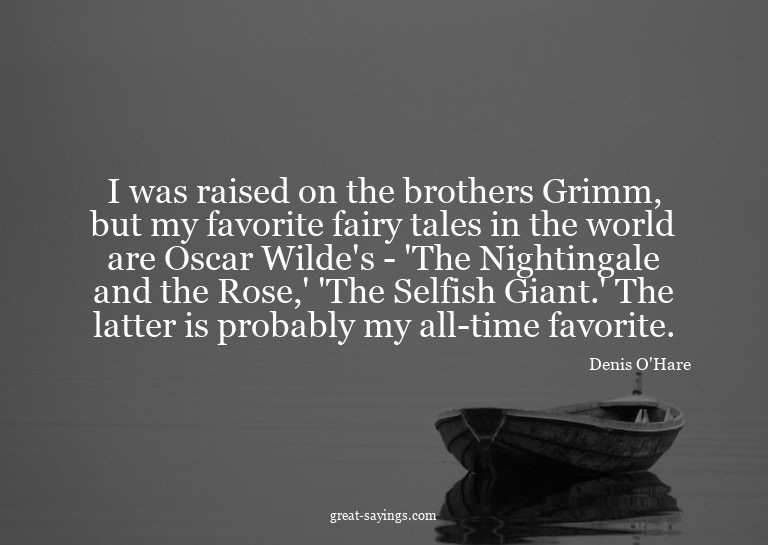 I was raised on the brothers Grimm, but my favorite fai