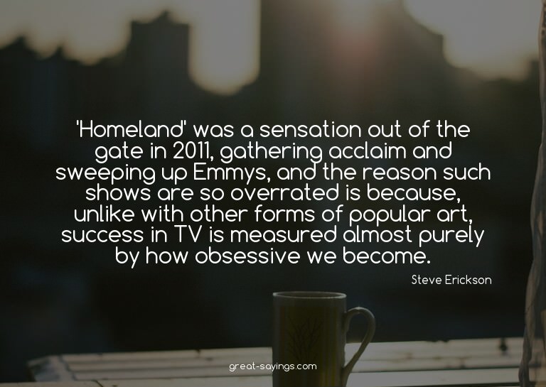 'Homeland' was a sensation out of the gate in 2011, gat