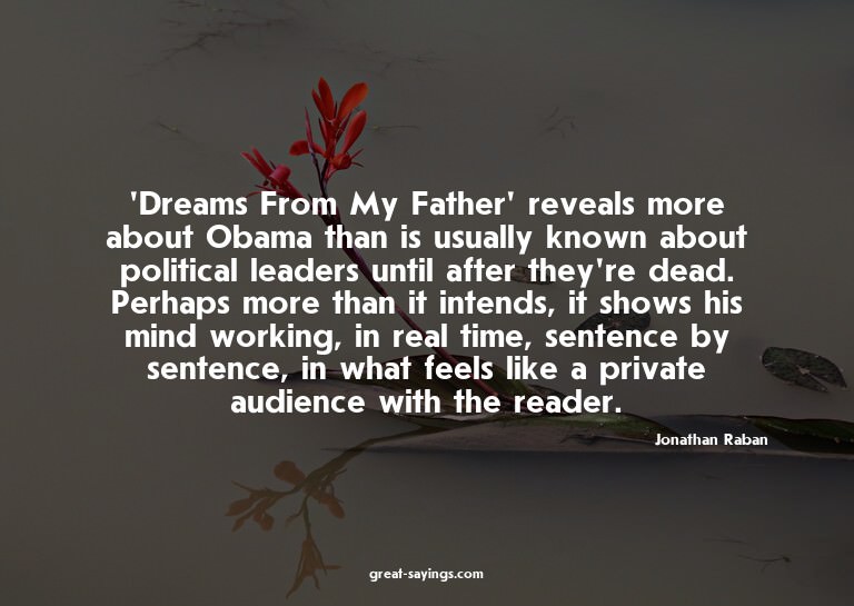 'Dreams From My Father' reveals more about Obama than i