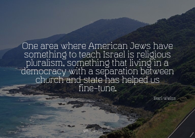 One area where American Jews have something to teach Is