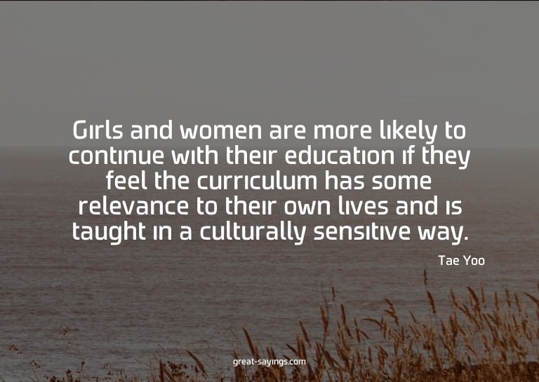Girls and women are more likely to continue with their