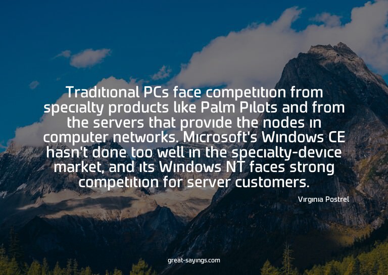 Traditional PCs face competition from specialty product