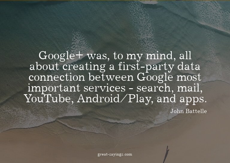 Google+ was, to my mind, all about creating a first-par