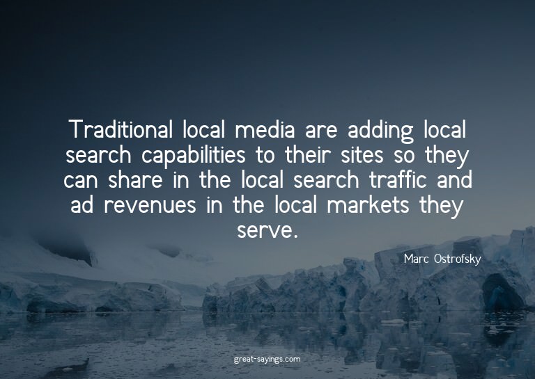 Traditional local media are adding local search capabil