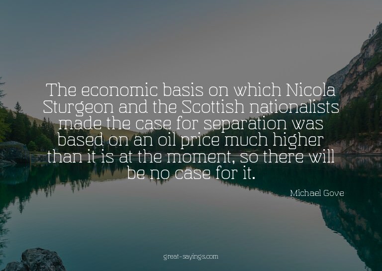 The economic basis on which Nicola Sturgeon and the Sco