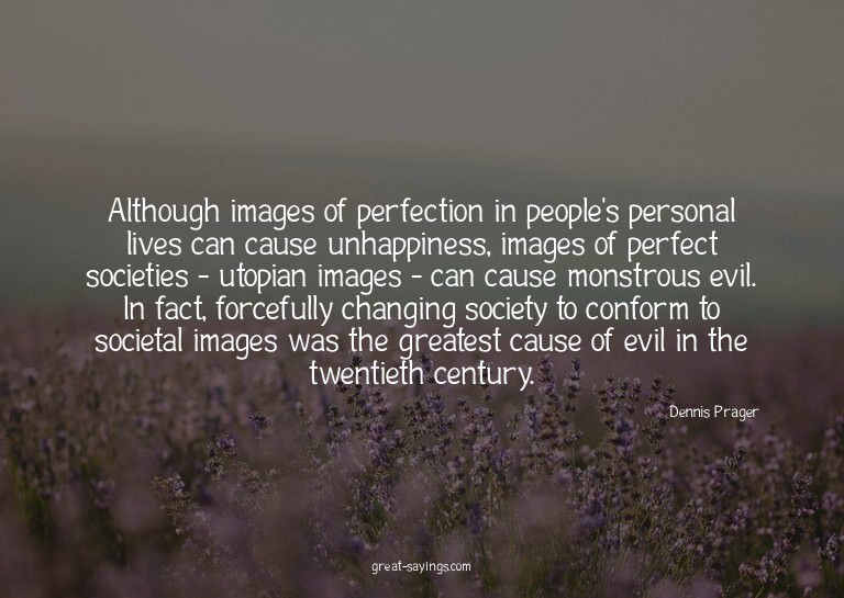 Although images of perfection in people's personal live