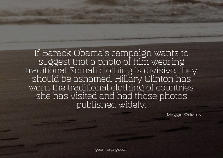 If Barack Obama's campaign wants to suggest that a phot