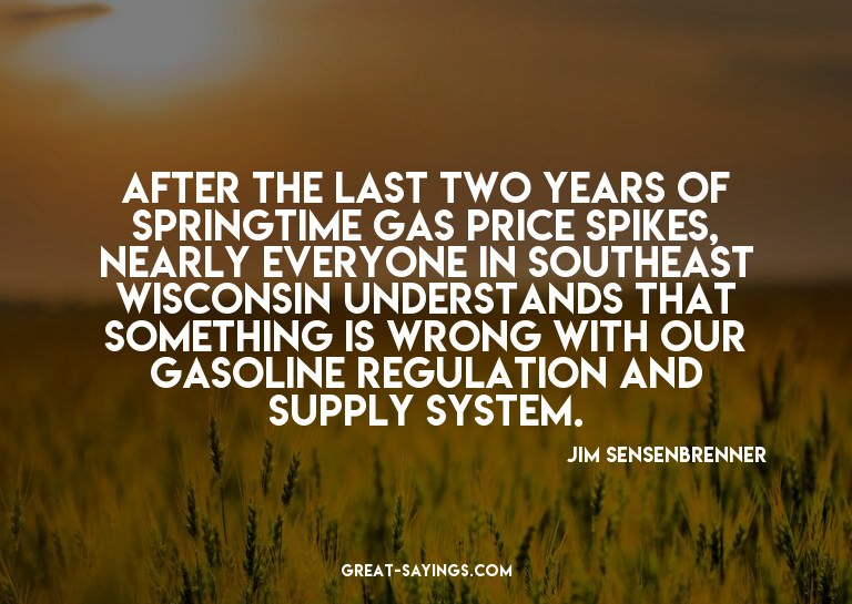 After the last two years of springtime gas price spikes