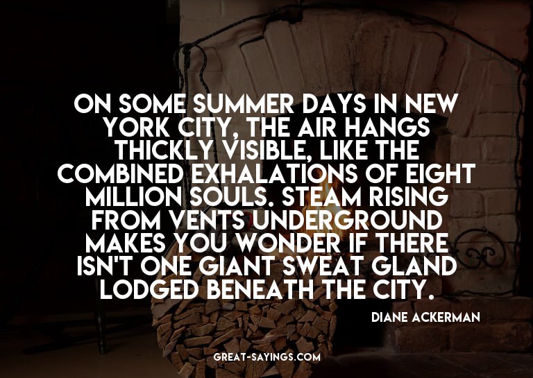 On some summer days in New York City, the air hangs thi