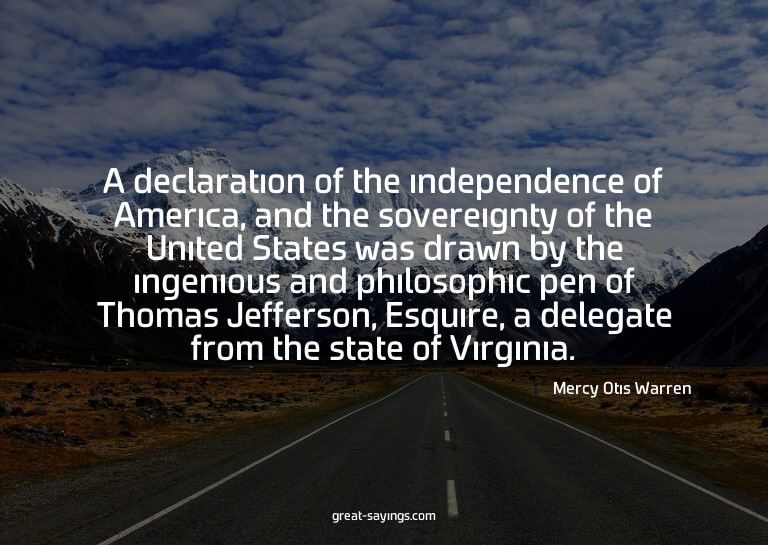 A declaration of the independence of America, and the s