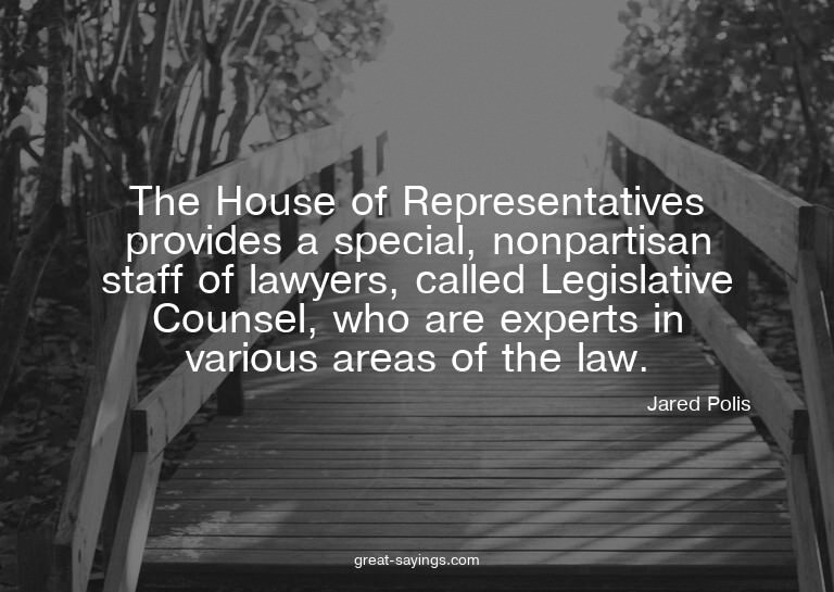 The House of Representatives provides a special, nonpar