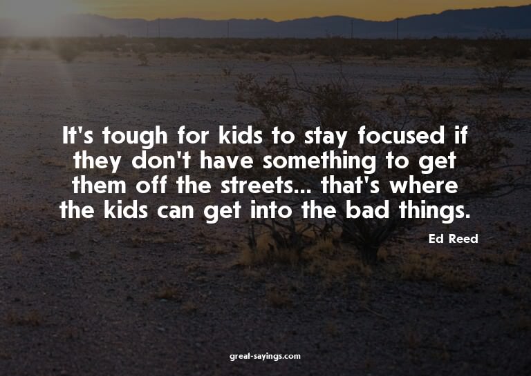 It's tough for kids to stay focused if they don't have