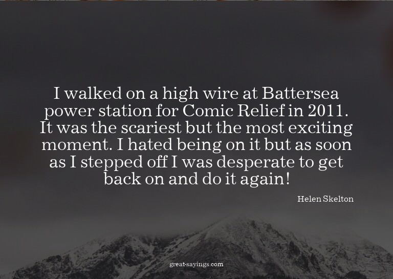 I walked on a high wire at Battersea power station for