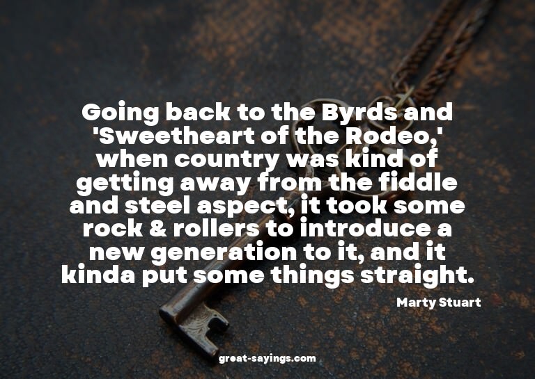 Going back to the Byrds and 'Sweetheart of the Rodeo,'