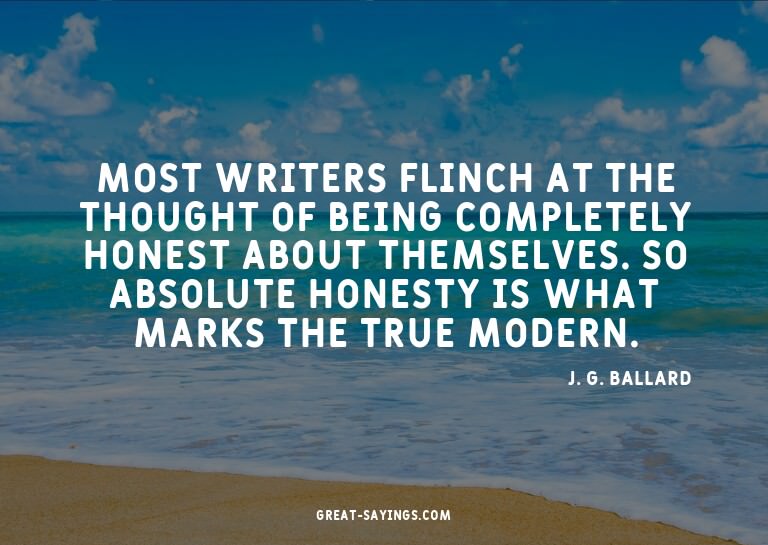 Most writers flinch at the thought of being completely