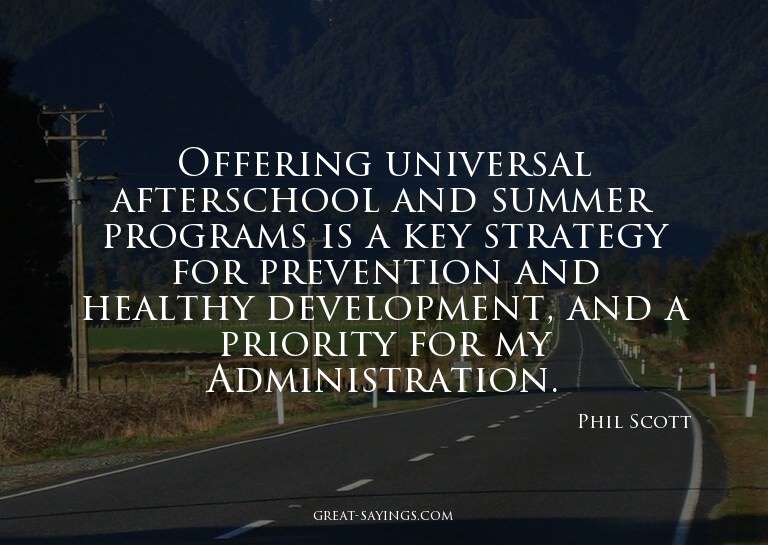 Offering universal afterschool and summer programs is a