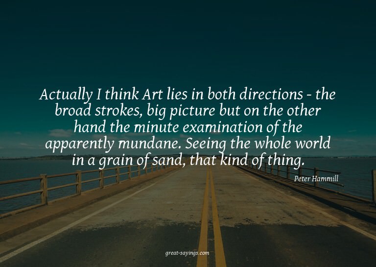 Actually I think Art lies in both directions - the broa