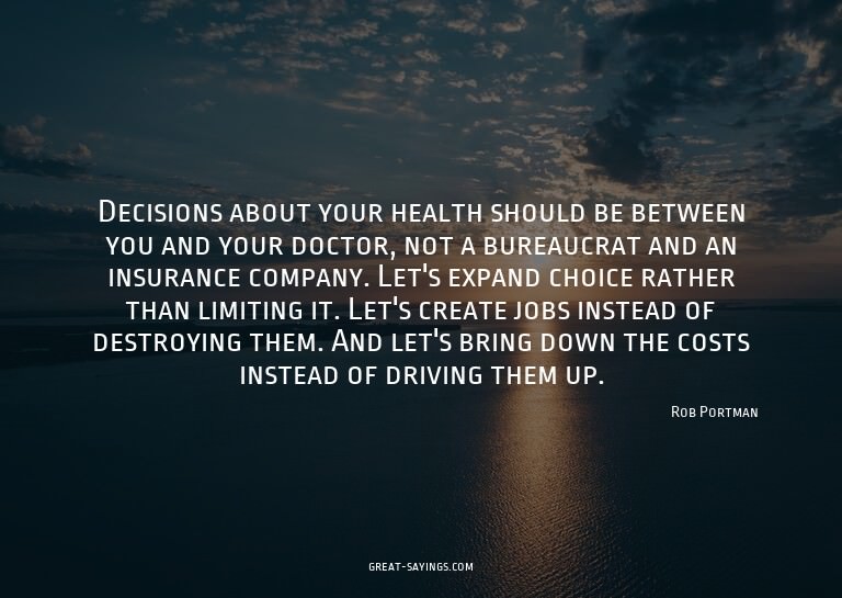 Decisions about your health should be between you and y