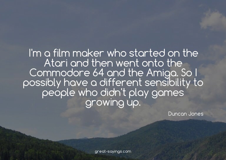 I'm a film maker who started on the Atari and then went