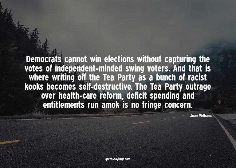 Democrats cannot win elections without capturing the vo