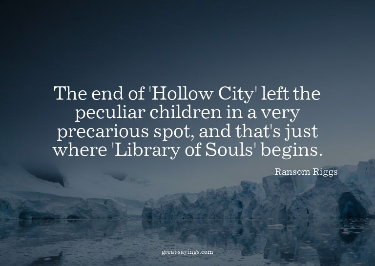 The end of 'Hollow City' left the peculiar children in