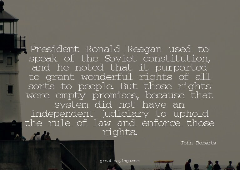 President Ronald Reagan used to speak of the Soviet con