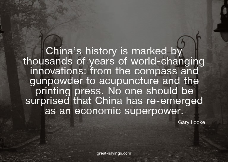 China's history is marked by thousands of years of worl
