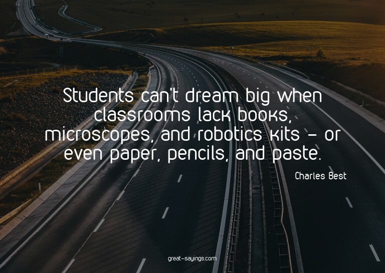 Students can't dream big when classrooms lack books, mi