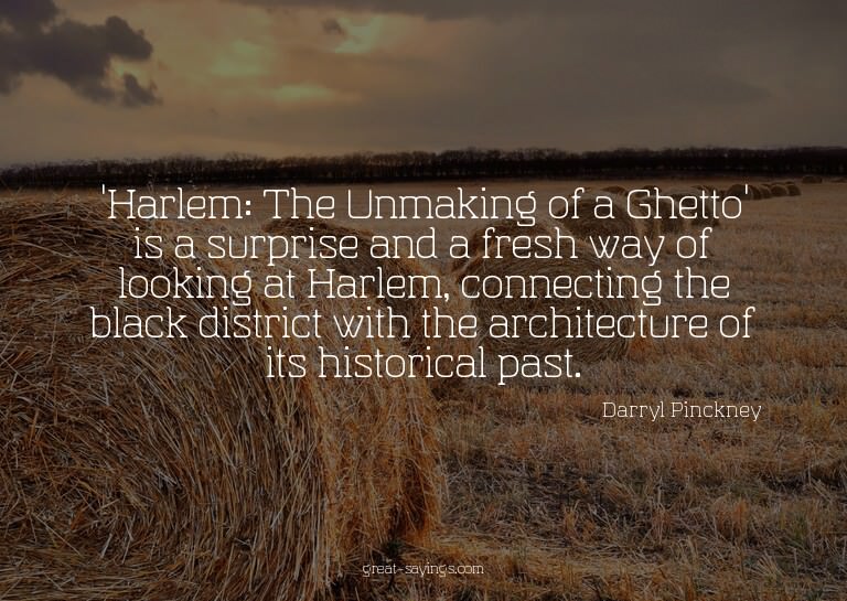 'Harlem: The Unmaking of a Ghetto' is a surprise and a
