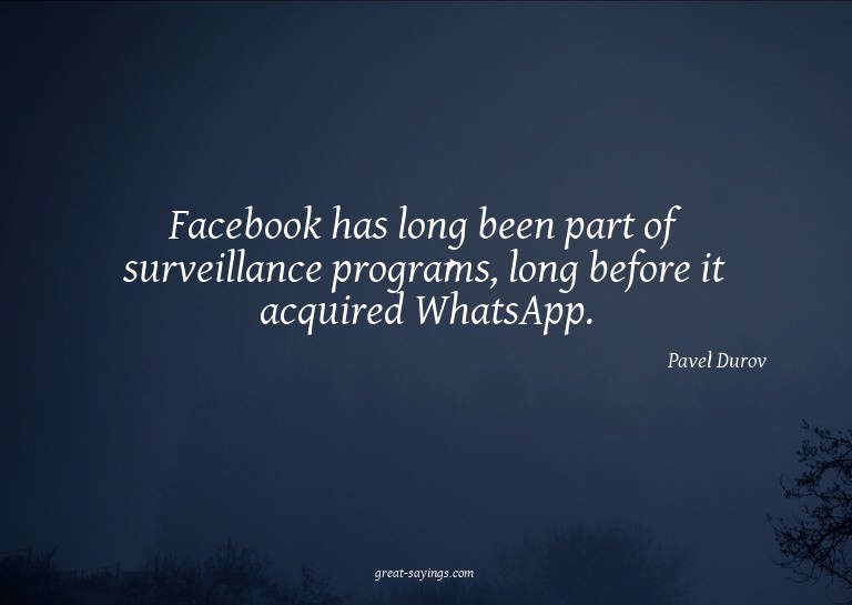 Facebook has long been part of surveillance programs, l